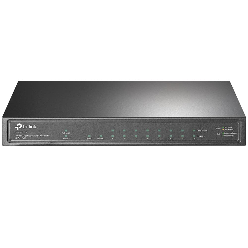 Fotografija proizvoda: TL-SG1210P POE+ 8-portni Gigabitni, 1XRJ45 GB, 1XSFP GB