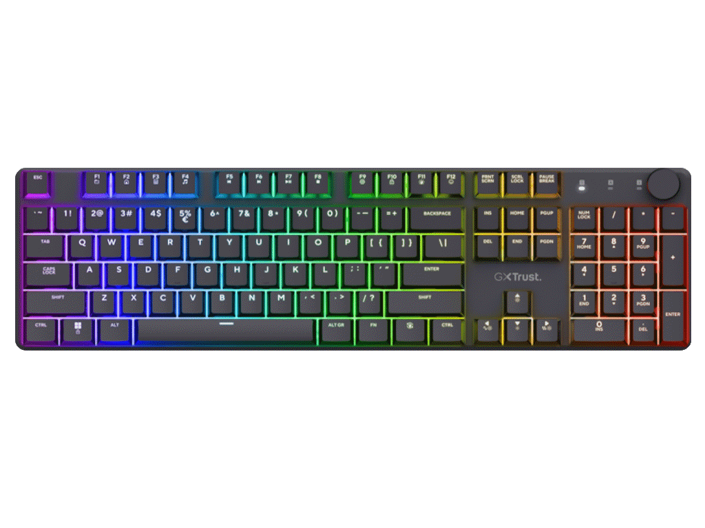 Fotografija proizvoda: Tastatura TRUST GXT868 TORIX WRLS Mehanicka/US/crna
