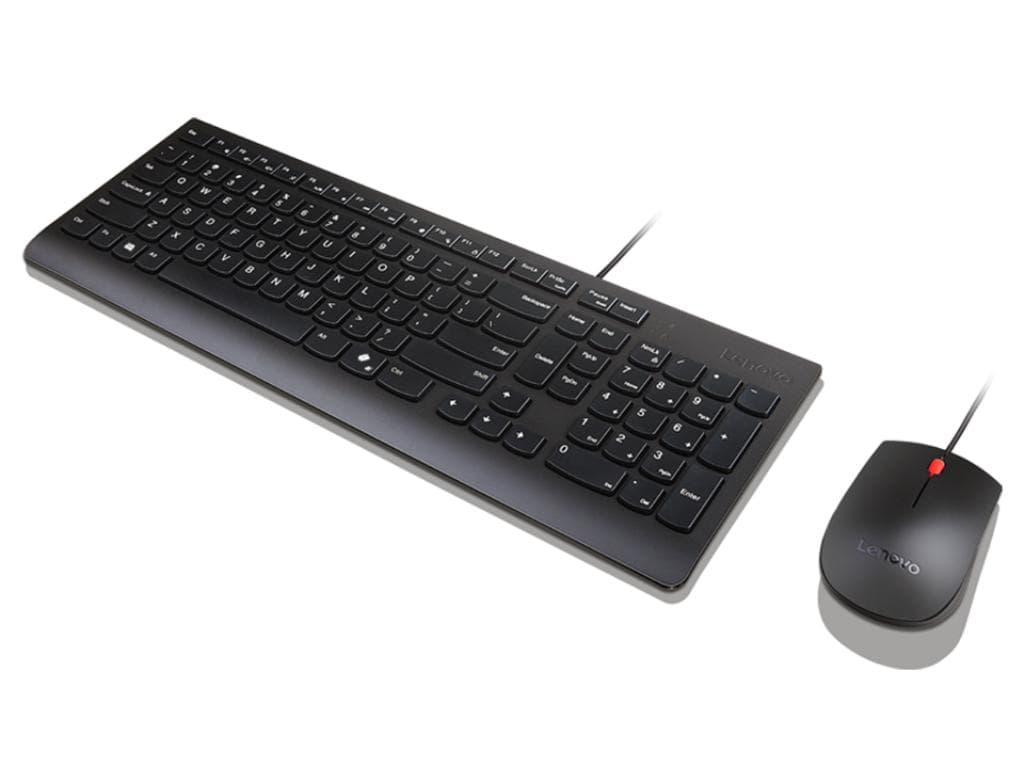 Fotografija proizvoda: Tastatura+miš LENOVO Essential žicni set/SRB/Cirilica/crna