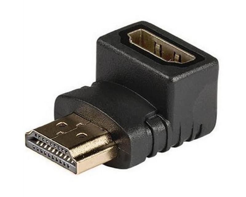 Fotografija proizvoda: Adapter HDMI (M) - HDMI (F) pod uglom crni