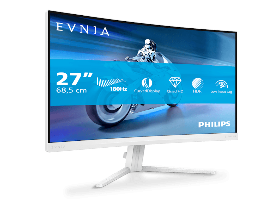 Fotografija proizvoda: Monitor PHILIPS 27M2C5501/00 27"/VA,zakrivljen/2560x1440/180Hz/1ms GtG/HDMIx2,DP/Pivot,visina/bela