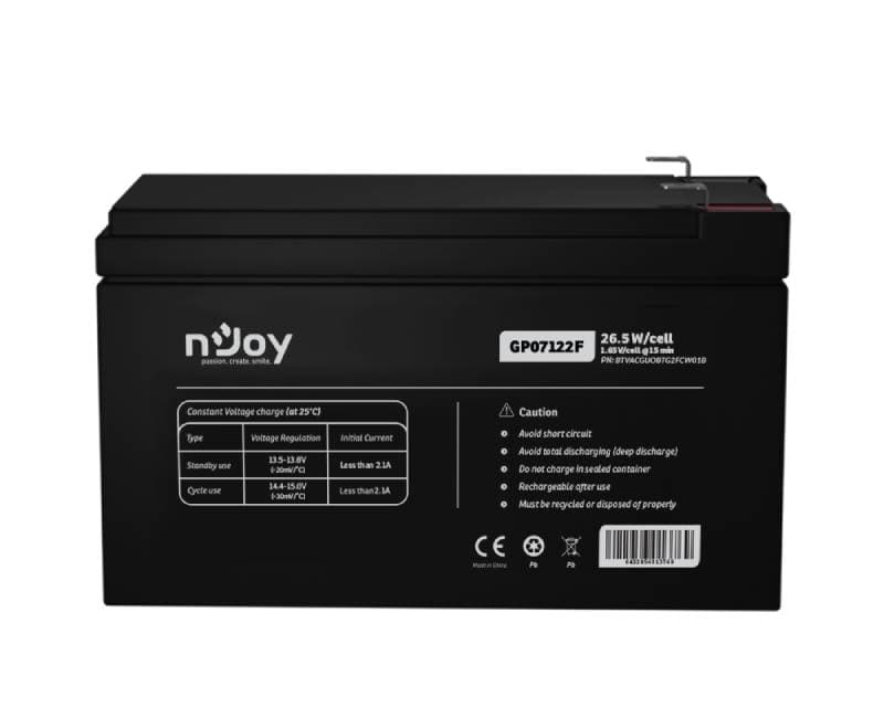 Fotografija proizvoda: GP07122F baterija za UPS 12V 7Ah (BTVACGUOBTG2FCW01B)