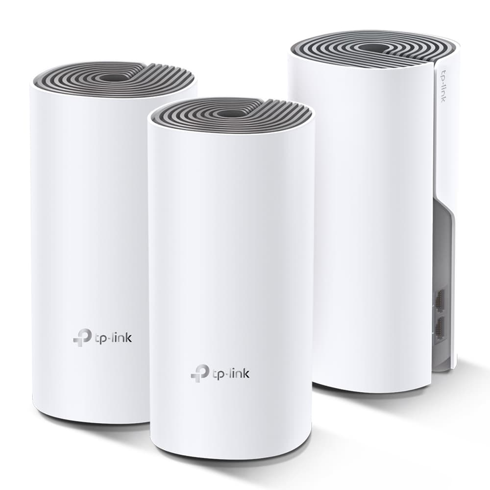 Fotografija proizvoda: Mrežni mesh sistem TP-LINK DECO E4(3-PACK) Wi-Fi/AC1200/867Mbps/300Mbps/2x LAN/2 antene